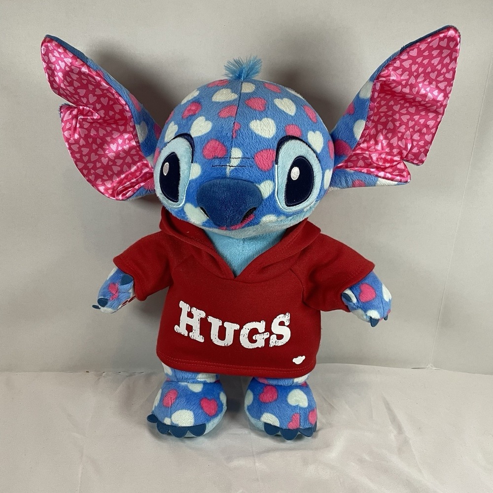 Disney Stitch Build a Bear Lots of Love Valentines Day Plush Hearts